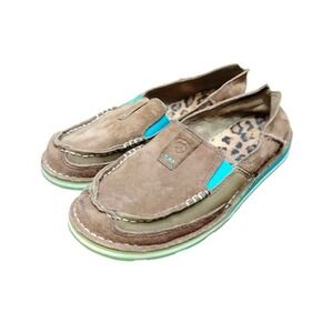 Ariat Shoes Womens Size 6.5 Brown Suede Cruiser Slip‎ On Loafers Casual 10017557